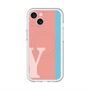 スリムプロテクションプレミアムケース with MagSafe［ オリジナル - initial color line - Y pink ］