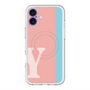 スリムプロテクションプレミアムケース with MagSafe［ オリジナル - initial color line - Y pink ］