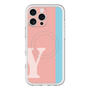 スリムプロテクションプレミアムケース with MagSafe［ オリジナル - initial color line - Y pink ］