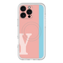 スリムプロテクションプレミアムケース with MagSafe［ オリジナル - initial color line - Y pink ］