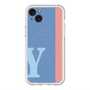 スリムプロテクションプレミアムケース with MagSafe［ オリジナル - initial color line - Y blue ］