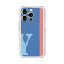 スリムプロテクションプレミアムケース with MagSafe［ オリジナル - initial color line - Y blue ］