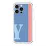 スリムプロテクションプレミアムケース with MagSafe［ オリジナル - initial color line - Y blue ］
