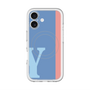 スリムプロテクションプレミアムケース with MagSafe［ オリジナル - initial color line - Y blue ］