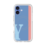 スリムプロテクションプレミアムケース with MagSafe［ オリジナル - initial color line - Y blue ］