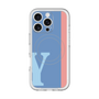 スリムプロテクションプレミアムケース with MagSafe［ オリジナル - initial color line - Y blue ］