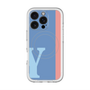 スリムプロテクションプレミアムケース with MagSafe［ オリジナル - initial color line - Y blue ］
