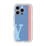 スリムプロテクションプレミアムケース with MagSafe［ オリジナル - initial color line - Y blue ］