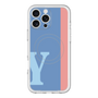 スリムプロテクションプレミアムケース with MagSafe［ オリジナル - initial color line - Y blue ］
