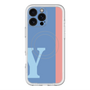 スリムプロテクションプレミアムケース with MagSafe［ オリジナル - initial color line - Y blue ］