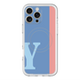 スリムプロテクションプレミアムケース with MagSafe［ オリジナル - initial color line - Y blue ］