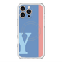 スリムプロテクションプレミアムケース with MagSafe［ オリジナル - initial color line - Y blue ］