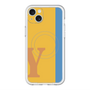 スリムプロテクションプレミアムケース with MagSafe［ オリジナル - initial color line - Y orange ］