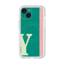 スリムプロテクションプレミアムケース with MagSafe［ オリジナル - initial color line - Y green ］