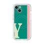 スリムプロテクションプレミアムケース with MagSafe［ オリジナル - initial color line - Y green ］