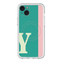 スリムプロテクションプレミアムケース with MagSafe［ オリジナル - initial color line - Y green ］