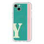 スリムプロテクションプレミアムケース with MagSafe［ オリジナル - initial color line - Y green ］