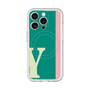 スリムプロテクションプレミアムケース with MagSafe［ オリジナル - initial color line - Y green ］