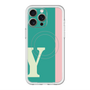 スリムプロテクションプレミアムケース with MagSafe［ オリジナル - initial color line - Y green ］