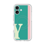 スリムプロテクションプレミアムケース with MagSafe［ オリジナル - initial color line - Y green ］