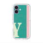 スリムプロテクションプレミアムケース with MagSafe［ オリジナル - initial color line - Y green ］
