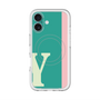 スリムプロテクションプレミアムケース with MagSafe［ オリジナル - initial color line - Y green ］