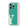 スリムプロテクションプレミアムケース with MagSafe［ オリジナル - initial color line - Y green ］