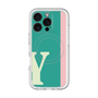 スリムプロテクションプレミアムケース with MagSafe［ オリジナル - initial color line - Y green ］