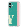 スリムプロテクションプレミアムケース with MagSafe［ オリジナル - initial color line - Y green ］