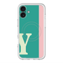スリムプロテクションプレミアムケース with MagSafe［ オリジナル - initial color line - Y green ］