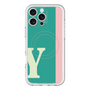 スリムプロテクションプレミアムケース with MagSafe［ オリジナル - initial color line - Y green ］