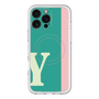 スリムプロテクションプレミアムケース with MagSafe［ オリジナル - initial color line - Y green ］