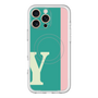 スリムプロテクションプレミアムケース with MagSafe［ オリジナル - initial color line - Y green ］