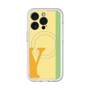 スリムプロテクションプレミアムケース with MagSafe［ オリジナル - initial color line - Y yellow ］