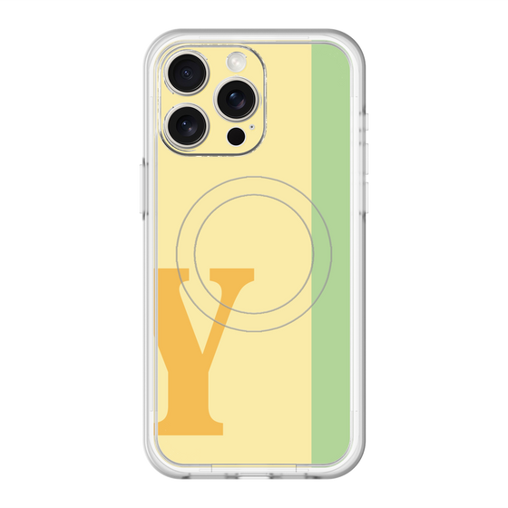 スリムプロテクションプレミアムケース with MagSafe［ オリジナル - initial color line - Y yellow ］