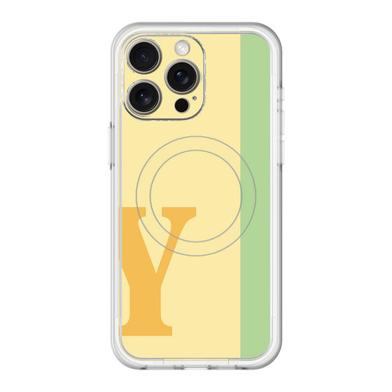 スリムプロテクションプレミアムケース with MagSafe［ オリジナル - initial color line - Y yellow ］