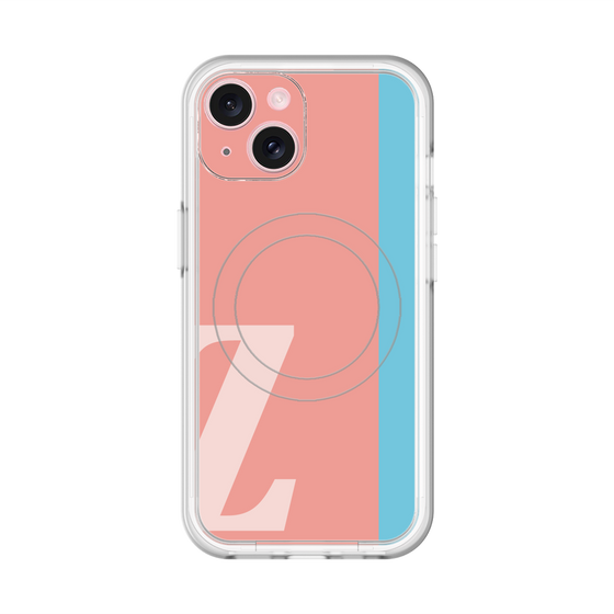 スリムプロテクションプレミアムケース with MagSafe［ オリジナル - initial color line - Z pink ］