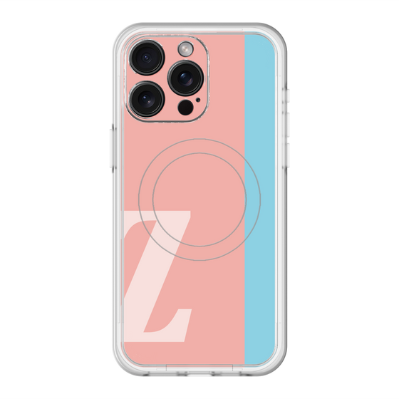 スリムプロテクションプレミアムケース with MagSafe［ オリジナル - initial color line - Z pink ］