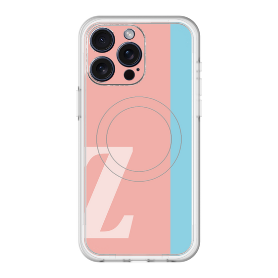 スリムプロテクションプレミアムケース with MagSafe［ オリジナル - initial color line - Z pink ］