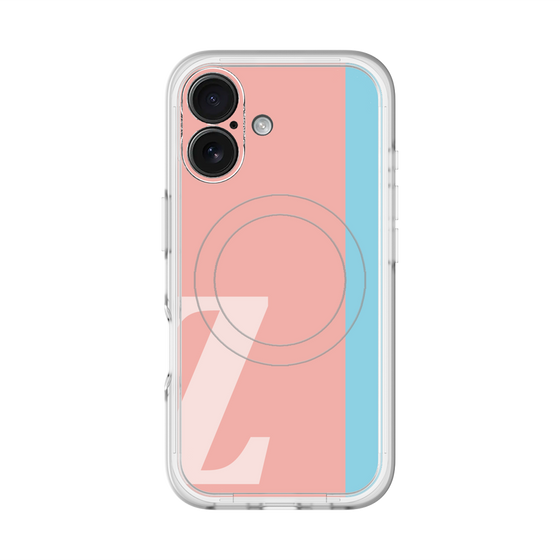 スリムプロテクションプレミアムケース with MagSafe［ オリジナル - initial color line - Z pink ］
