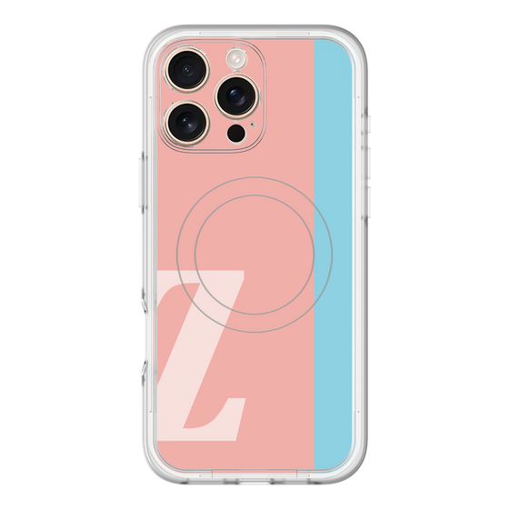 スリムプロテクションプレミアムケース with MagSafe［ オリジナル - initial color line - Z pink ］