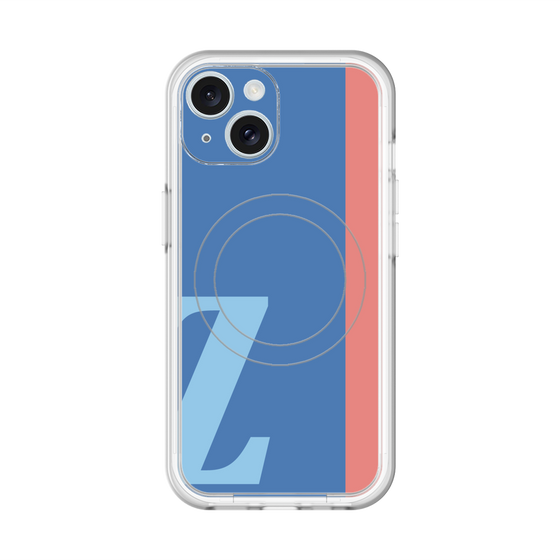 スリムプロテクションプレミアムケース with MagSafe［ オリジナル - initial color line - Z blue ］
