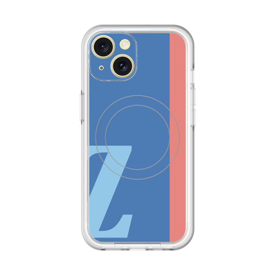 スリムプロテクションプレミアムケース with MagSafe［ オリジナル - initial color line - Z blue ］