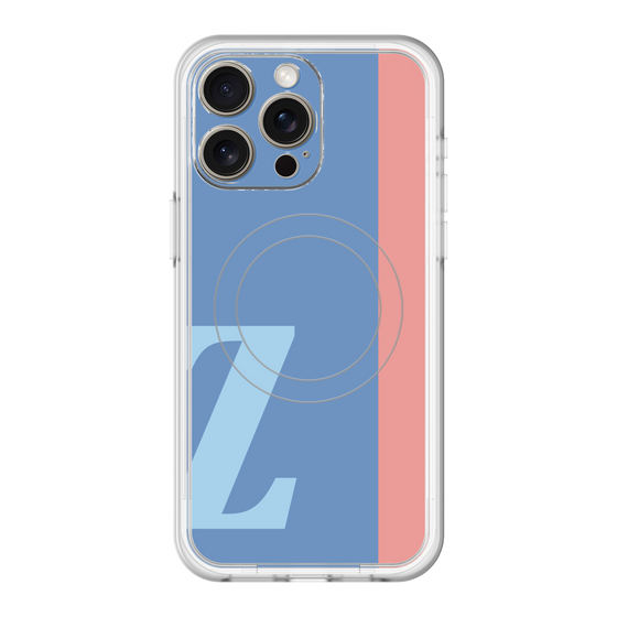スリムプロテクションプレミアムケース with MagSafe［ オリジナル - initial color line - Z blue ］