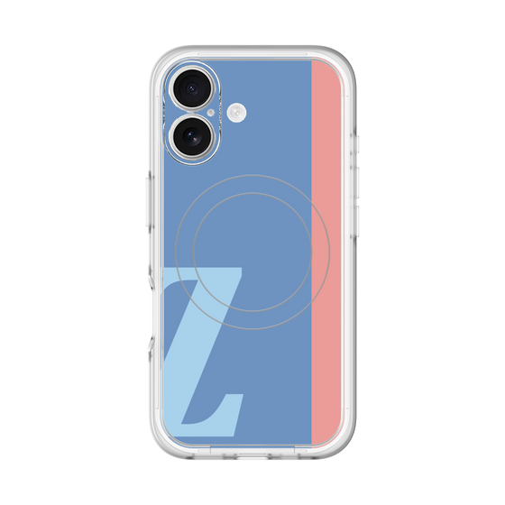 スリムプロテクションプレミアムケース with MagSafe［ オリジナル - initial color line - Z blue ］