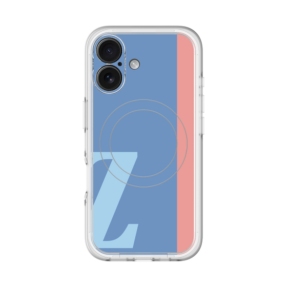 スリムプロテクションプレミアムケース with MagSafe［ オリジナル - initial color line - Z blue ］