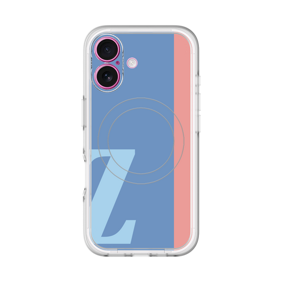 スリムプロテクションプレミアムケース with MagSafe［ オリジナル - initial color line - Z blue ］