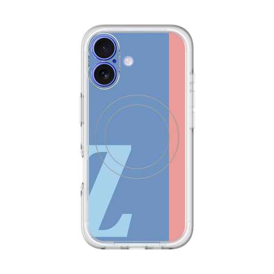 スリムプロテクションプレミアムケース with MagSafe［ オリジナル - initial color line - Z blue ］