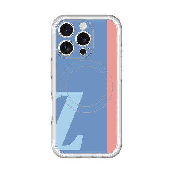 スリムプロテクションプレミアムケース with MagSafe［ オリジナル - initial color line - Z blue ］