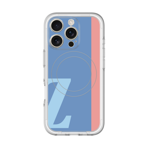 スリムプロテクションプレミアムケース with MagSafe［ オリジナル - initial color line - Z blue ］